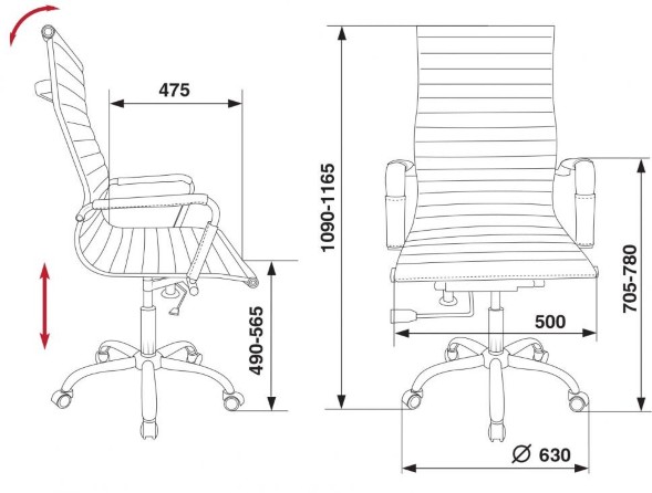 Кресло руководителя Бюрократ CH-883 эко