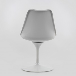 Стул Tulip style белый с черной подушкой