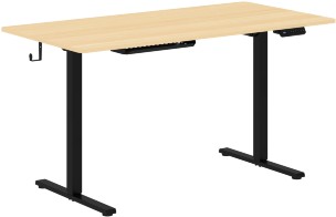 Стол письменный AT-003 Дуб светлый/Черный 1400х700х730/1210 XTEN-UP