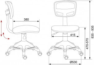 Кресло детское Бюрократ CH-299-F/PK, розовый